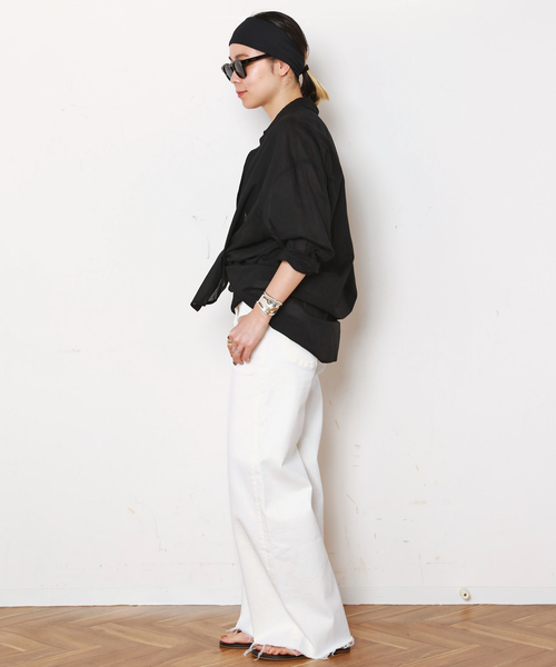 Citizens of humanity（シチズンズオブヒューマニティー）の「【CITIZENS of HUMANITY】LYRA WIDE LEG CROP（デニムパンツ・レディース・ホワイト・25/26/27/28/29）」の18枚目の写真