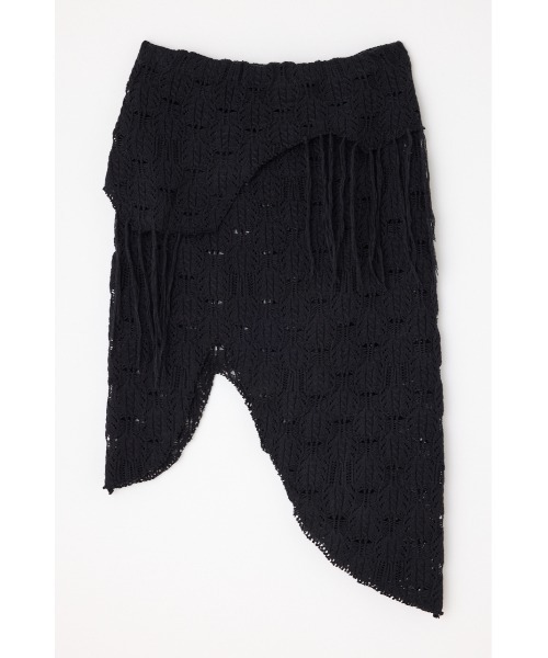 LAGUA GEM(ラグアジェム)の「RANDOM HEM KNIT スカート(スカート・レディース・カーキ/ブラック/アイボリー・SMALL/MEDIUM)」の4枚目の写真