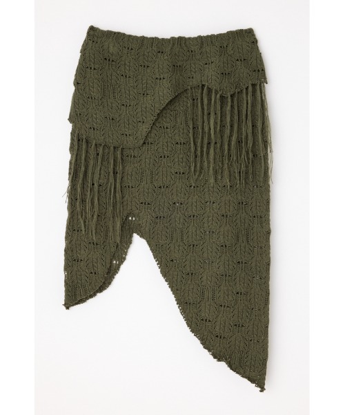 LAGUA GEM(ラグアジェム)の「RANDOM HEM KNIT スカート(スカート・レディース・カーキ/ブラック/アイボリー・SMALL/MEDIUM)」の14枚目の写真