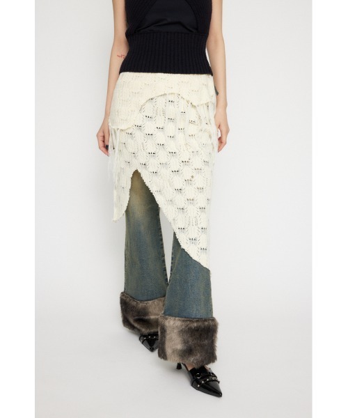 LAGUA GEM(ラグアジェム)の「RANDOM HEM KNIT スカート(スカート・レディース・カーキ/ブラック/アイボリー・SMALL/MEDIUM)」の16枚目の写真
