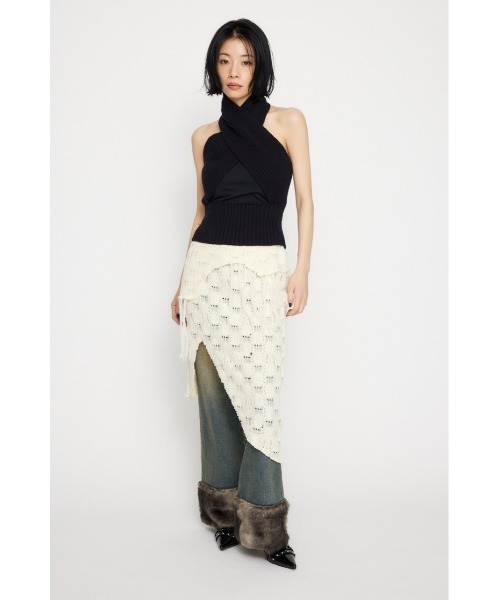 LAGUA GEM(ラグアジェム)の「RANDOM HEM KNIT スカート(スカート・レディース・カーキ/ブラック/アイボリー・SMALL/MEDIUM)」の17枚目の写真