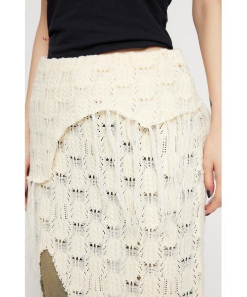 LAGUA GEM(ラグアジェム)の「RANDOM HEM KNIT スカート(スカート・レディース・カーキ/ブラック/アイボリー・SMALL/MEDIUM)」の20枚目の写真