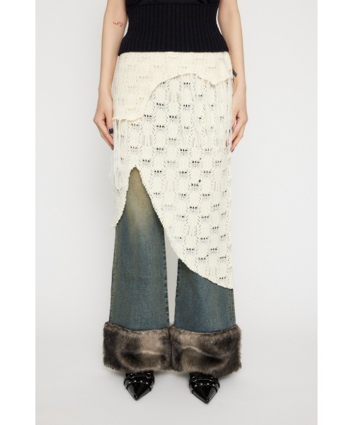 LAGUA GEM(ラグアジェム)の「RANDOM HEM KNIT スカート(スカート・レディース・カーキ/ブラック/アイボリー・SMALL/MEDIUM)」の15枚目の写真