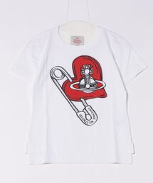 ｵｰｶﾞﾆｯｸ針抜きﾌﾗｲｽﾗｳﾝﾄﾞｶﾗｰﾄｯﾌﾟ（Tシャツ/カットソー