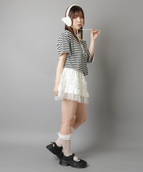 SPINNS(スピンズ)の「ニットイヤーマフ/イヤマフ/羽根/ウイング/ウィッシュコア(イヤーマフ・レディース・ホワイト・ONESIZE)」の4枚目の写真