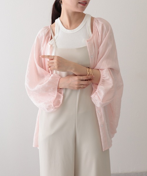 Lace Ladies(レースレディース)の「ストライプ 刺繍 ラウンドネック 長袖 ブラウス(シャツ/ブラウス・レディース・ブルー/アイボリー/ピンク/イエロー・FREE)」の4枚目の写真