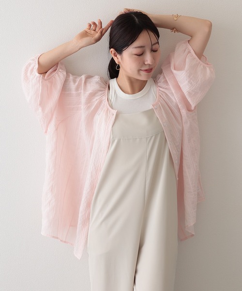 Lace Ladies(レースレディース)の「ストライプ 刺繍 ラウンドネック 長袖 ブラウス(シャツ/ブラウス・レディース・ブルー/アイボリー/ピンク/イエロー・FREE)」の18枚目の写真