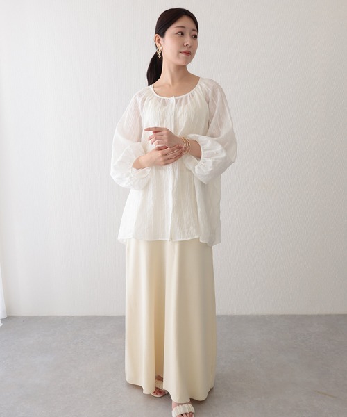 Lace Ladies(レースレディース)の「ストライプ 刺繍 ラウンドネック 長袖 ブラウス(シャツ/ブラウス・レディース・ブルー/アイボリー/ピンク/イエロー・FREE)」の20枚目の写真