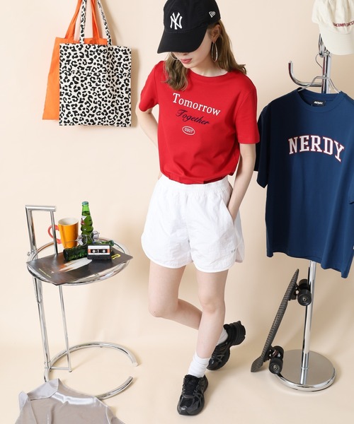 NERDY(ノルディ)の「ウーブンドルフィンショーツ(その他パンツ・レディース・シルバー/ピンク/ホワイト・S/SS/M)」の8枚目の写真