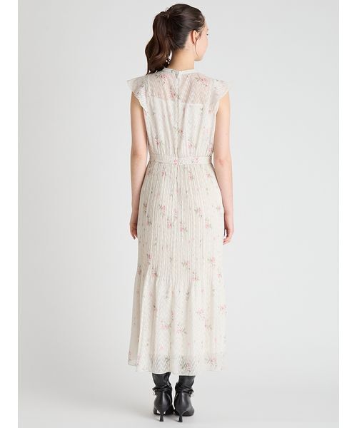 CELFORD(セルフォード)の「【CELFORD×P.J. REDOUTEコラボ】Rosaボウタイワンピース(ワンピース・レディース・ライトグレー/ブラック・38/36)」の4枚目の写真