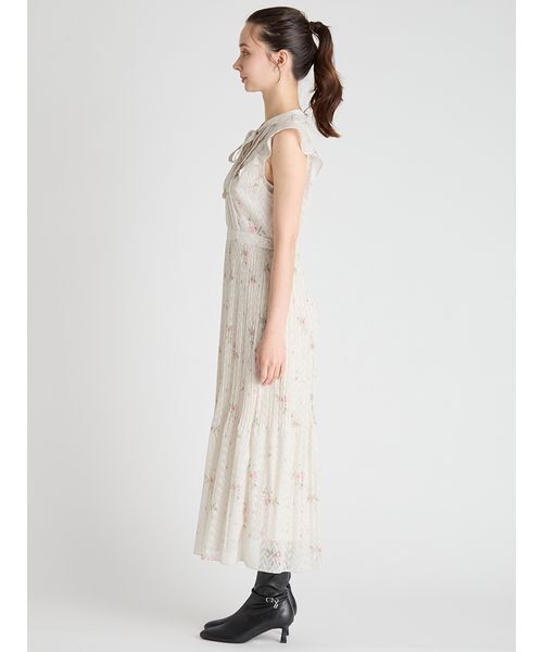 CELFORD(セルフォード)の「【CELFORD×P.J. REDOUTEコラボ】Rosaボウタイワンピース(ワンピース・レディース・ライトグレー/ブラック・38/36)」の5枚目の写真