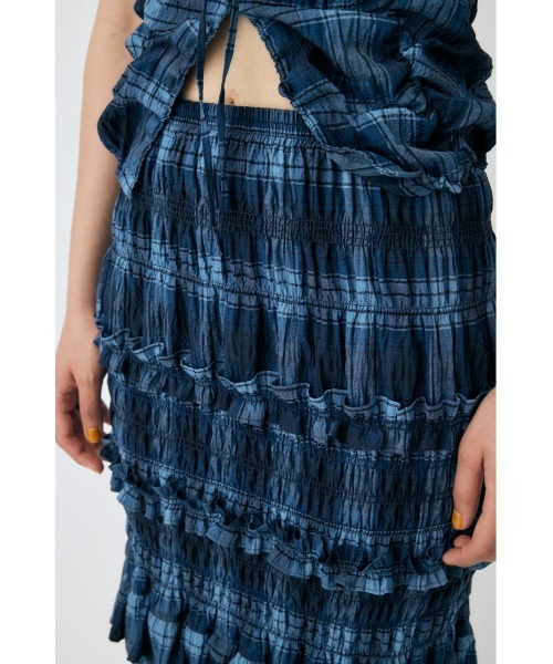 MOUSSY（マウジー）の「【セットアップ対応】SHIRRING LONG スカート（スカート・レディース・ブラック/ホワイト/ブルー系その他・1/2）」の15枚目の写真