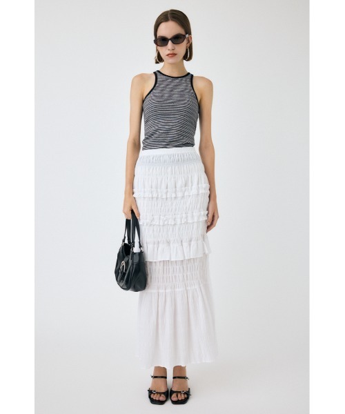 MOUSSY（マウジー）の「【セットアップ対応】SHIRRING LONG スカート（スカート・レディース・ブラック/ホワイト/ブルー系その他・1/2）」の22枚目の写真