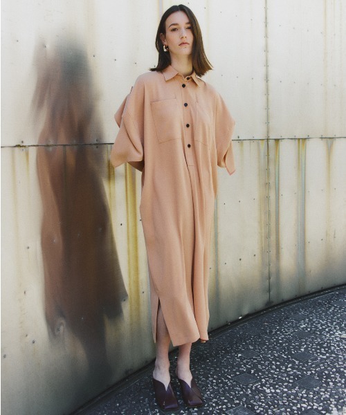 ワンピース ADORE ADORE シェルカットワークワンピース 黒 今期秋冬