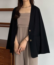 【美品・希少】60s Unknown Vintage Jacket ノーカラー ブランド古着】レディースのノーカラージャケット古着通販