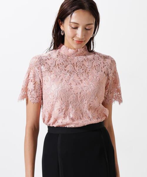 PINKY&DIANNE（ピンキーアンドダイアン）の「◆リーフレースバックリボンブラウス（シャツ/ブラウス・レディース・ピンク/ブルー系その他3/ネイビー・38）」の6枚目の写真