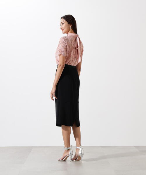 PINKY&DIANNE（ピンキーアンドダイアン）の「◆リーフレースバックリボンブラウス（シャツ/ブラウス・レディース・ピンク/ブルー系その他3/ネイビー・38）」の7枚目の写真