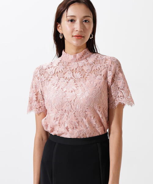 PINKY&DIANNE（ピンキーアンドダイアン）の「◆リーフレースバックリボンブラウス（シャツ/ブラウス・レディース・ピンク/ブルー系その他3/ネイビー・38）」の3枚目の写真