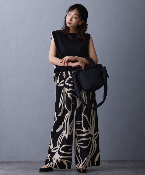 NICOLE white（ニコルホワイト）の「バック柄プリントスリーブレスTシャツ（Tシャツ/カットソー・レディース・ブラウン/ブラック/オフホワイト・FREE）」の20枚目の写真