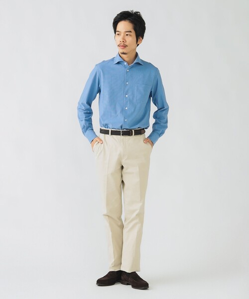 BEAMS HEART（ビームスハート）の「アルビニ カラミ カッタウェイカラー シャツ（シャツ/ブラウス・メンズ・ホワイト/ネイビー/サックスブルー・MEDIUM/SMALL/LARGE/X-LARGE）」の7枚目の写真