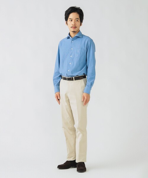 BEAMS HEART（ビームスハート）の「アルビニ カラミ カッタウェイカラー シャツ（シャツ/ブラウス・メンズ・ホワイト/ネイビー/サックスブルー・MEDIUM/SMALL/LARGE/X-LARGE）」の8枚目の写真