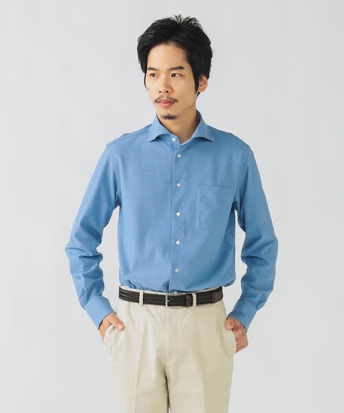 BEAMS HEART（ビームスハート）の「アルビニ カラミ カッタウェイカラー シャツ（シャツ/ブラウス・メンズ・ホワイト/ネイビー/サックスブルー・MEDIUM/SMALL/LARGE/X-LARGE）」の9枚目の写真