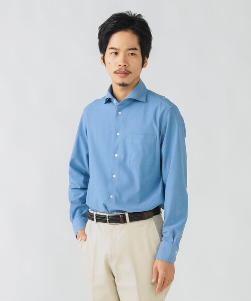 BEAMS HEART（ビームスハート）の「アルビニ カラミ カッタウェイカラー シャツ（シャツ/ブラウス・メンズ・ホワイト/ネイビー/サックスブルー・MEDIUM/SMALL/LARGE/X-LARGE）」の10枚目の写真