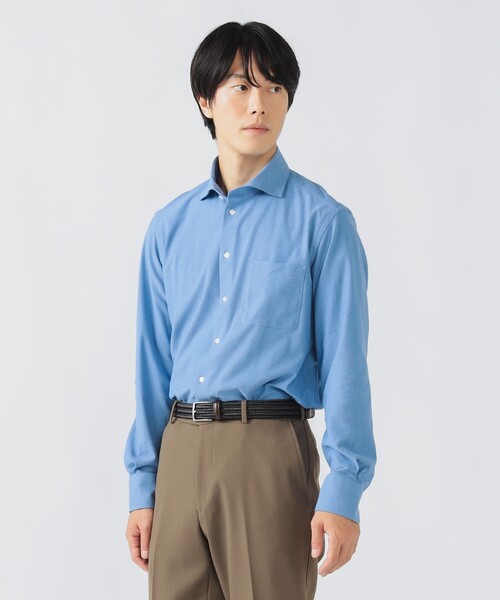 BEAMS HEART（ビームスハート）の「アルビニ カラミ カッタウェイカラー シャツ（シャツ/ブラウス・メンズ・ホワイト/ネイビー/サックスブルー・MEDIUM/SMALL/LARGE/X-LARGE）」の12枚目の写真