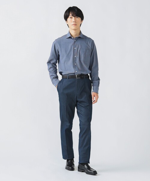 BEAMS HEART（ビームスハート）の「アルビニ カラミ カッタウェイカラー シャツ（シャツ/ブラウス・メンズ・ホワイト/ネイビー/サックスブルー・MEDIUM/SMALL/LARGE/X-LARGE）」の13枚目の写真