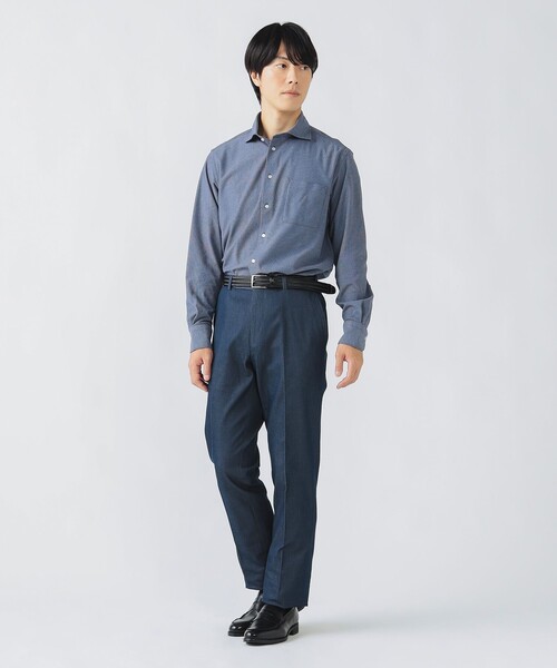 BEAMS HEART（ビームスハート）の「アルビニ カラミ カッタウェイカラー シャツ（シャツ/ブラウス・メンズ・ホワイト/ネイビー/サックスブルー・MEDIUM/SMALL/LARGE/X-LARGE）」の14枚目の写真