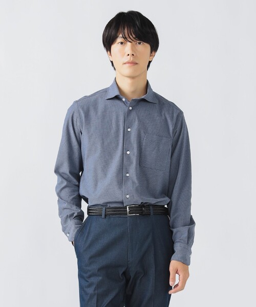 BEAMS HEART（ビームスハート）の「アルビニ カラミ カッタウェイカラー シャツ（シャツ/ブラウス・メンズ・ホワイト/ネイビー/サックスブルー・MEDIUM/SMALL/LARGE/X-LARGE）」の15枚目の写真