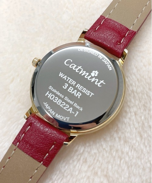 BACKYARD FAMILY(バックヤードファミリー)の「catmint ベルトウォッチ H03822A-1(アナログ腕時計・レディース・ネイビー/ブラック/レッド/ブラウン・FREE)」の7枚目の写真