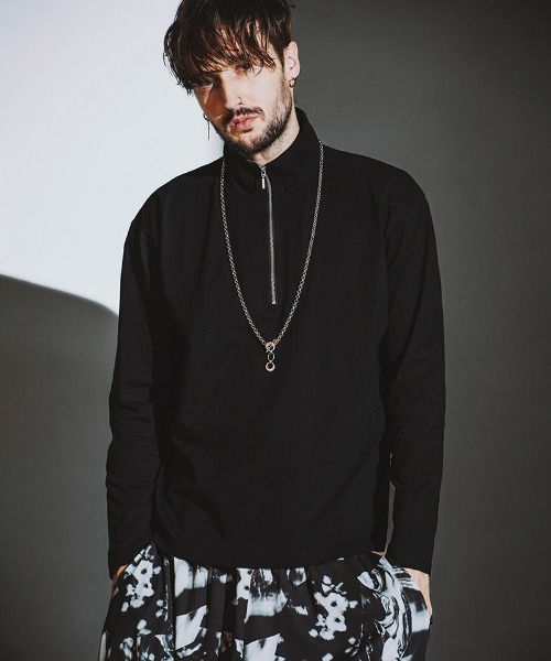 NO ID.（ノーアイディ）の「mlt5344-ﾊｰﾌZIP-BIG-PO プルオーバー（Tシャツ/カットソー・メンズ・ホワイト/グレー/ブラック・2/1）」の18枚目の写真