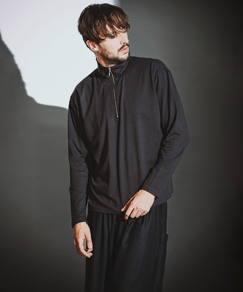 NO ID.（ノーアイディ）の「mlt5344-ﾊｰﾌZIP-BIG-PO プルオーバー（Tシャツ/カットソー・メンズ・ホワイト/グレー/ブラック・2/1）」の13枚目の写真