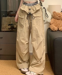 ドローストリングパッチワークパンツ