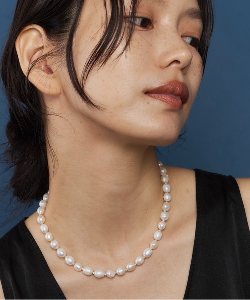 loni（ロニ）の「Metal Mix Pearl Necklace（ネックレス・レディース・ホワイト・FREE）」の4枚目の写真