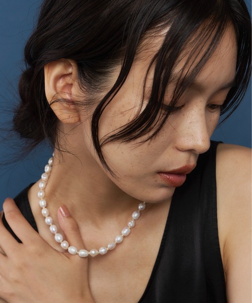loni（ロニ）の「Metal Mix Pearl Necklace（ネックレス・レディース・ホワイト・FREE）」の5枚目の写真