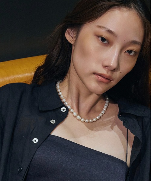 loni（ロニ）の「Metal Mix Pearl Necklace（ネックレス・レディース・ホワイト・FREE）」の6枚目の写真