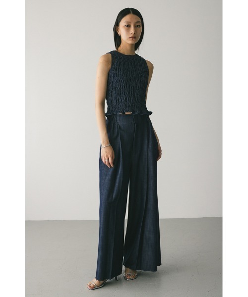 STYLEMIXER（スタイルミキサー）の「フロントタックワイドパンツ（その他パンツ・レディース・ライトブルー/インディゴブルー・SMALL/MEDIUM）」の13枚目の写真
