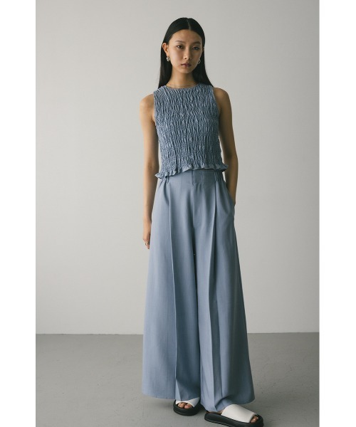 STYLEMIXER（スタイルミキサー）の「フロントタックワイドパンツ（その他パンツ・レディース・ライトブルー/インディゴブルー・SMALL/MEDIUM）」の3枚目の写真