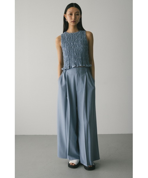 STYLEMIXER（スタイルミキサー）の「フロントタックワイドパンツ（その他パンツ・レディース・ライトブルー/インディゴブルー・SMALL/MEDIUM）」の4枚目の写真