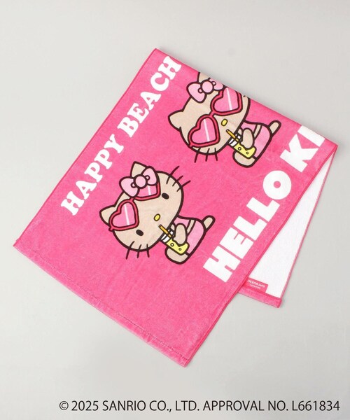 日焼けキティー　ハローキティー　ビーチタオル 楽天市場】HELLOW KITTY ハローキティ フェイスタオルHAPPY BEACH DAY