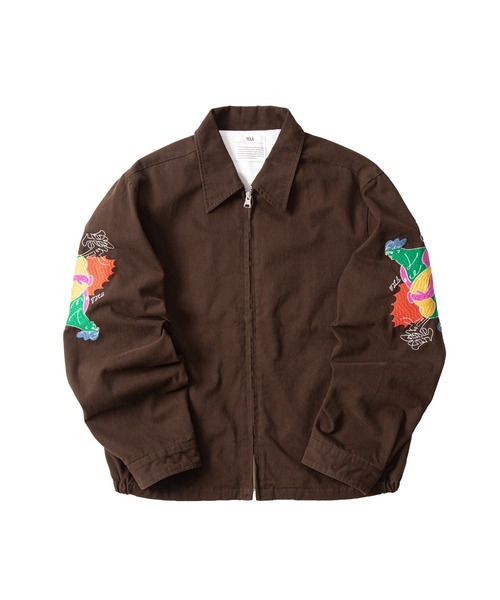 【最終値下げ】 WHITELAND 袖刺繍ジャケット WILDSIDExSAINT Mxxxxxx SOUVENIR SKULL JKT(S Black): (c)SAINT