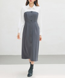 SAISON DE PAPILLON | ドッキングビスチェワンピース(ワンピース)