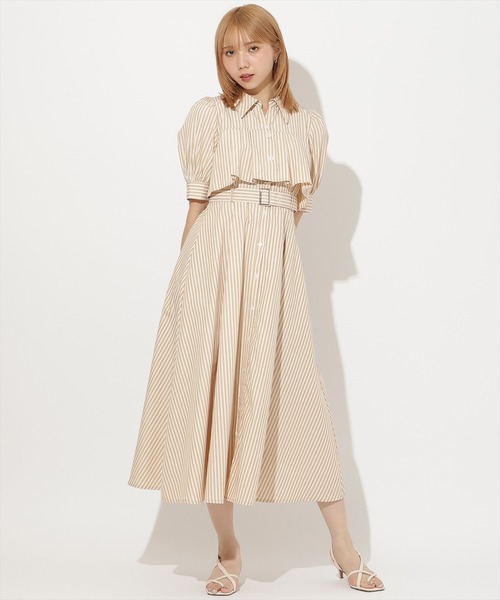 AND COUTURE（アンドクチュール）の「ビスチェ切替ストライプシャツ