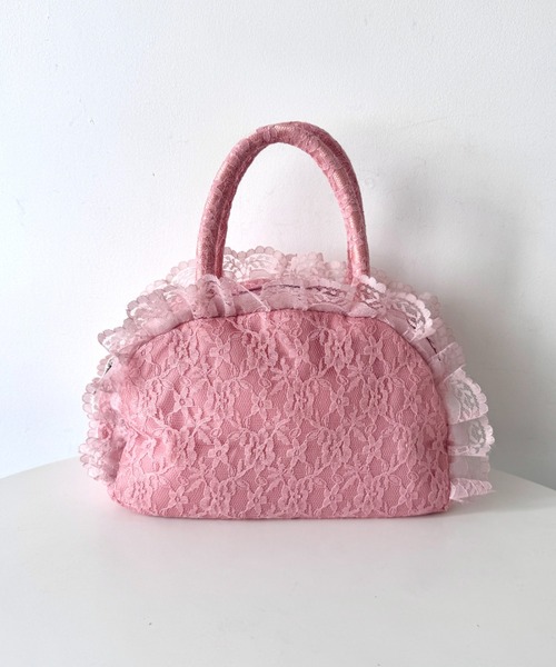 セール】【500mlボトル対応】ローズレースバッグ（ボストンバッグ