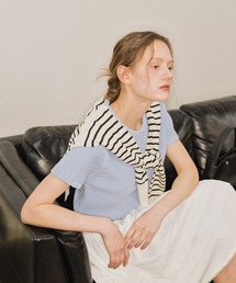 GENERAL IDEA/ジェネラルアイディア bold cotton half knit 半袖ニット 冬服