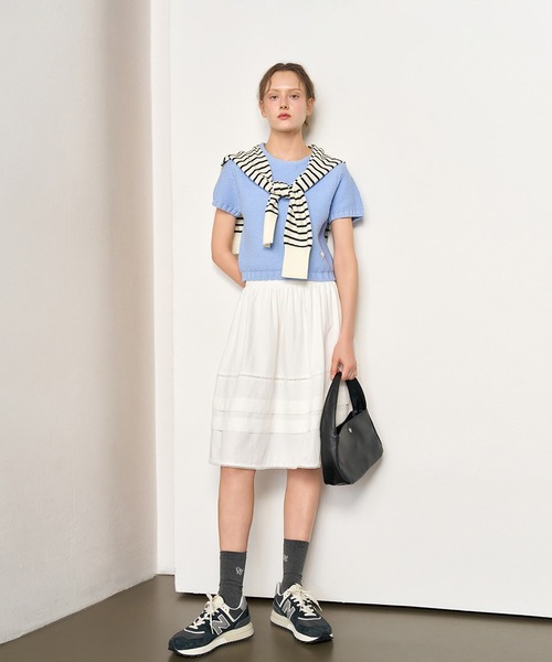 GENERAL IDEA（ジェネラルアイデア）の「GENERAL IDEA/ジェネラルアイディア bold cotton half knit 半袖ニット（ニット/セーター・レディース・ブルー/ホワイト/レッド・L/M/S）」の19枚目の写真