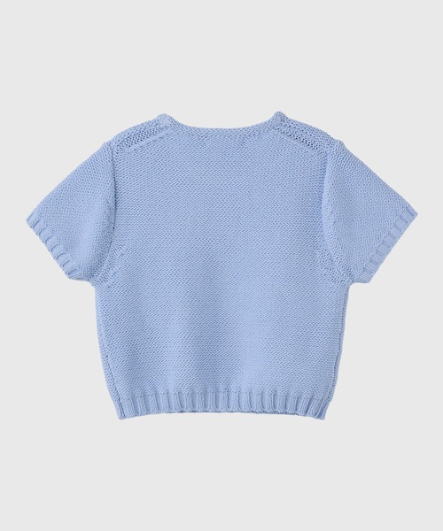 GENERAL IDEA（ジェネラルアイデア）の「GENERAL IDEA/ジェネラルアイディア bold cotton half knit 半袖ニット（ニット/セーター・レディース・ブルー/ホワイト/レッド・L/M/S）」の14枚目の写真