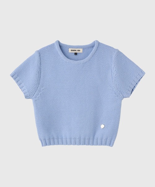 GENERAL IDEA（ジェネラルアイデア）の「GENERAL IDEA/ジェネラルアイディア bold cotton half knit 半袖ニット（ニット/セーター・レディース・ブルー/ホワイト/レッド・L/M/S）」の13枚目の写真